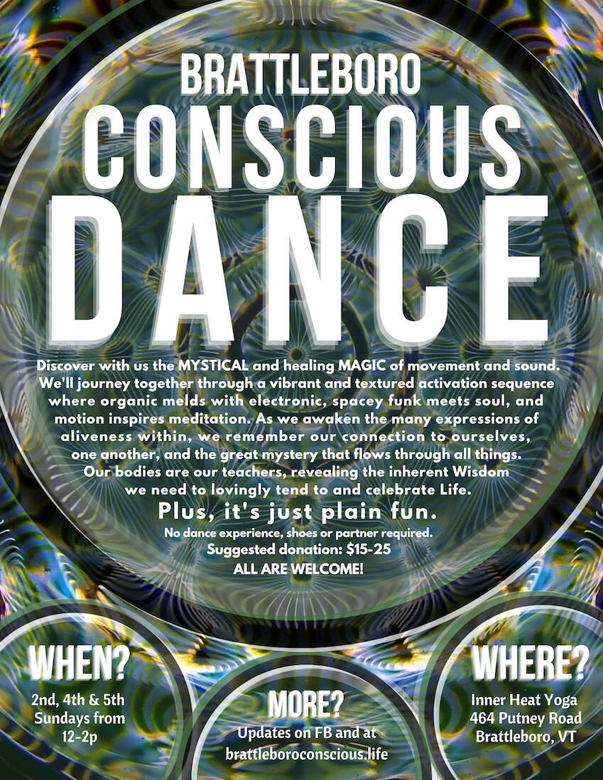 We are a community of intentional beings who practice dance for our individual and collective spiritual awareness, healing, growth and insight. See the events for specific information on how to find us. All are welcome!
